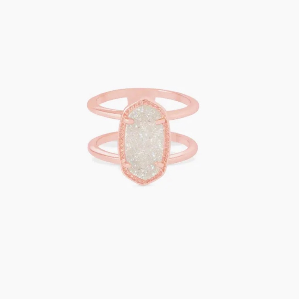 Kendra Scott Elyse Ring in Iridescent Druzy sz 7